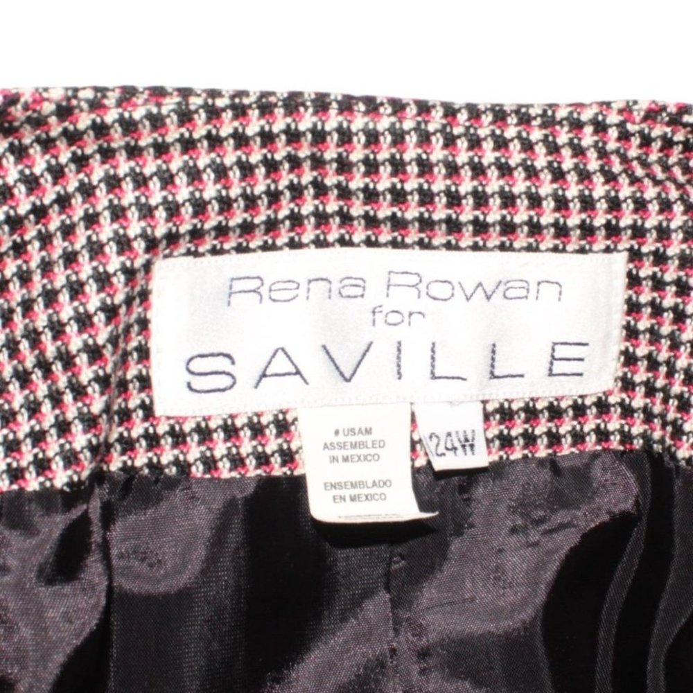 Rene Rowan For Saville Plus Size 24W Multicolored 4 Button Houndstooth Blazer - Picture 6 of 8